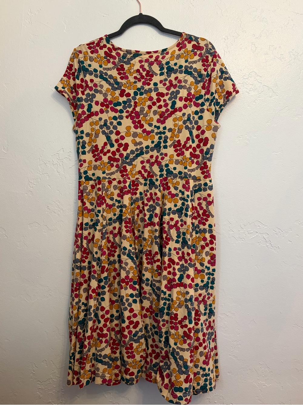Effie's Heart Retro-Style Cream Midi Dress with Dot Print, XL - Picture 5 of 5